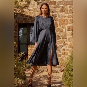 ASTR the Label Marin Dolman Sleeve Midi Dress in Midnight Blue